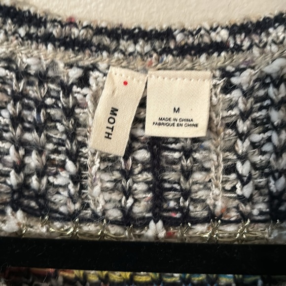 Anthropologie Moth Spectra Fringe Cardian Sweater - Picture 3 of 7